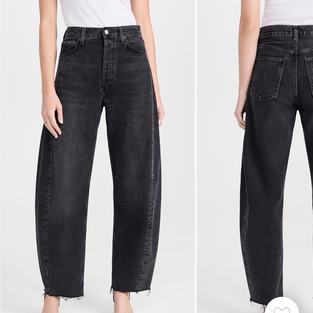 Agolde Black Luna Black Barrel Jeans